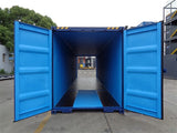 Contenedor de 40 pies High Cube con puertas en ambos extremos nuevo Azul