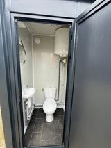 Contenedor sanitario WC + Lavabo + Ducha conectable Gris